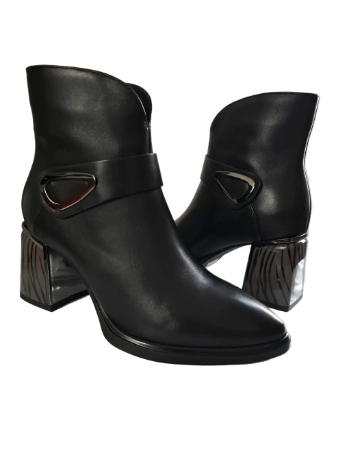 Botine dama Feeling piele naturala 25-165-02, negru - Img 3