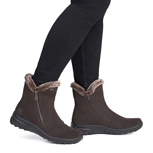 Botine dama Rieker L7162-25, maro inchis - imagine 10