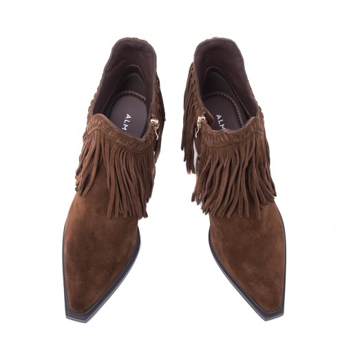Botine elegante din piele întoarsă, ALMA EN PENA, I250710 CROSTA CAMEL - Img 6