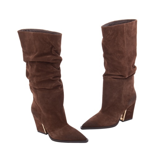 Cizme dama din piele naturala intoarsa, Alma En Pena I260755 CROSTA BRUSH CAMEL, camel - Img 2