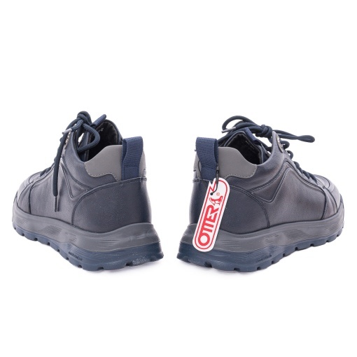 Ghete barbati din piele naturala, Otter 1CJ90019B 42-N, bleumarin - Img 5