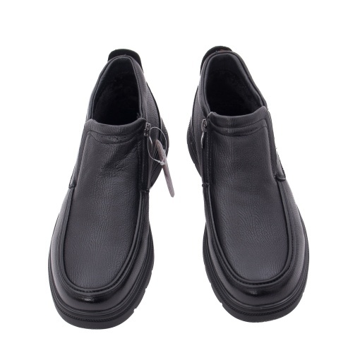 Ghete barbati din piele naturala, Otter 2D6101 01-N, negru - Img 4