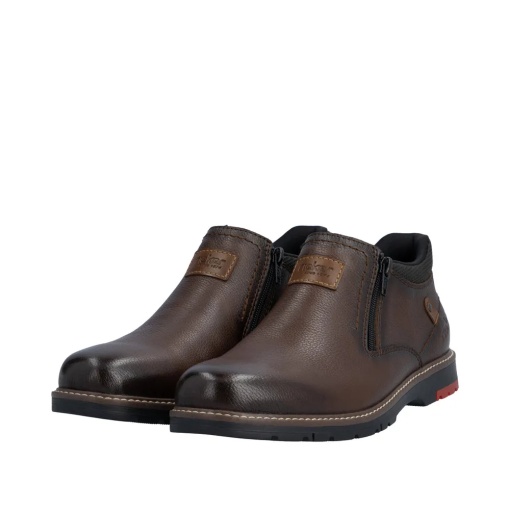 Ghete barbati din piele naturala, Rieker 10559-25, maro - Img 3