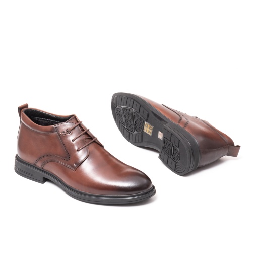 Ghete barbati piele, E6E630003B C4-N, maro - Img 5