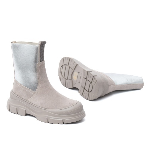 Ghete dama din piele intoarsa, Karisma, V4VA70006A 50-Z, gri deschis - Img 4
