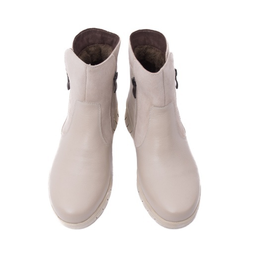 Ghete dama din piele naturala, Caprice 9-26454-45 408 BEIGE COMB - Img 5