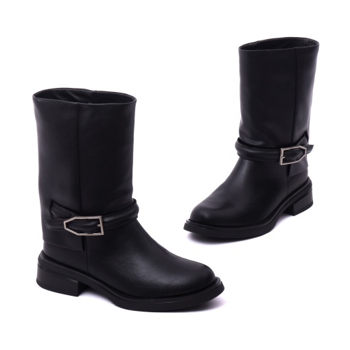 Ghete dama din piele naturala, Karisma, V724A494H-61B-N809 01-N, negru - Img 4