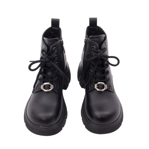 Ghete dama din piele naturala, PASS Collection 1M490012A 01-N, negru - Img 4