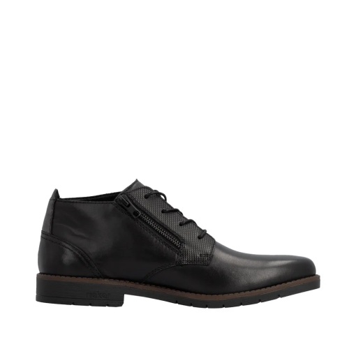Ghete scurte barbati din piele naturala, Rieker 13902-00, negru - Img 6