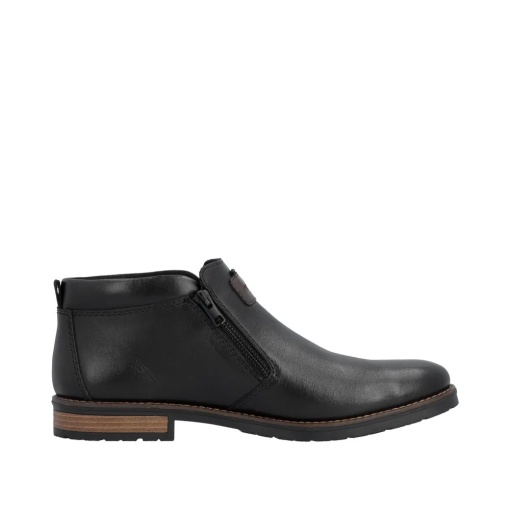 Ghete scurte barbati din piele naturala, Rieker 14656-00, negru - Img 6