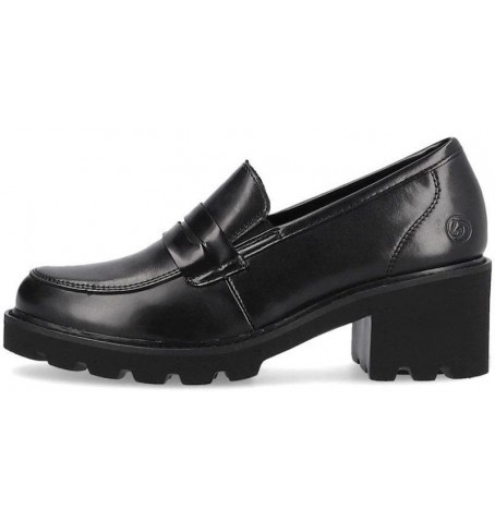 Mocasini dama piele, D0A00-01, negru - Img 8