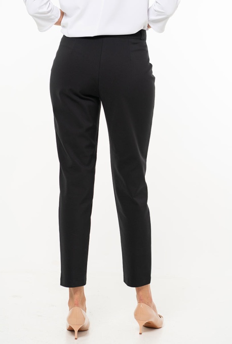 Pantaloni conici din tercot elastic cu densitate mare BECKY, Hermosa, negru - Img 5