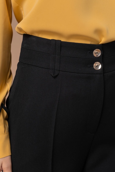 Pantaloni creati pentru a adauga rafinament tinutelor office si smart-casual SORAYA, Hermosa, negru - Img 2