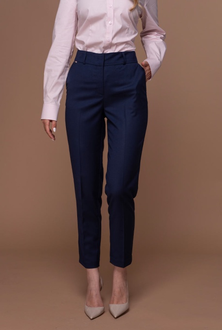 Pantaloni cu croi conic JESSIE, Hermosa, bleumarin - Img 3