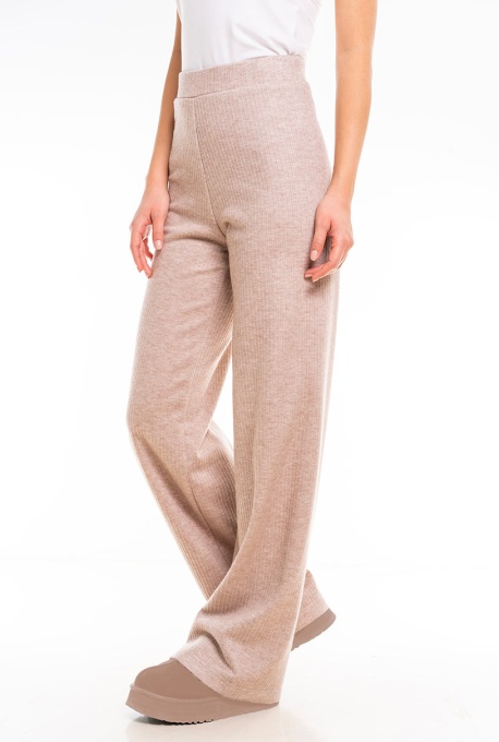 pantaloni tricotati bej