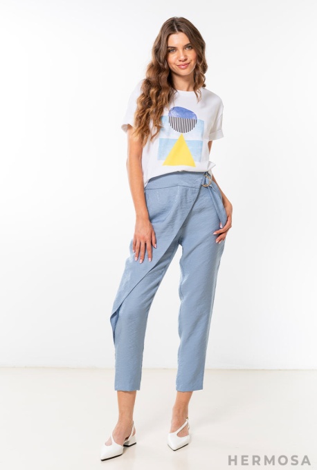 Pantaloni Zasha Bleu - Img 4