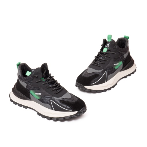 Pantof sport stil ghete barbati, K9GS30003A 01-Z, negru - Img 2