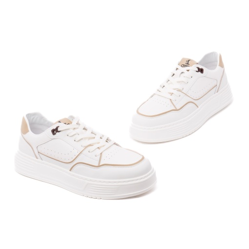 Pantofi bărbătești Otter 7FSN60005B 13-N din piele naturală, alb - Img 2