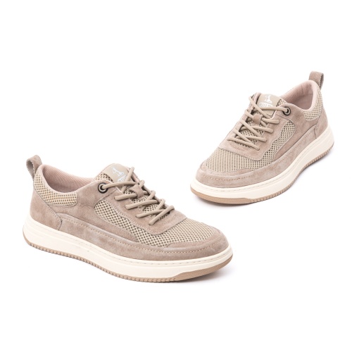 Pantofi bărbătești Otter E6E660006B 03-Z din piele naturala, bej - Img 2