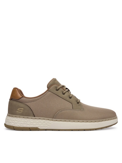 Pantofi barbati casual din material textil, Skechers GARLAN - FITZ 205716 KHK KHAKI, kaki - Img 6