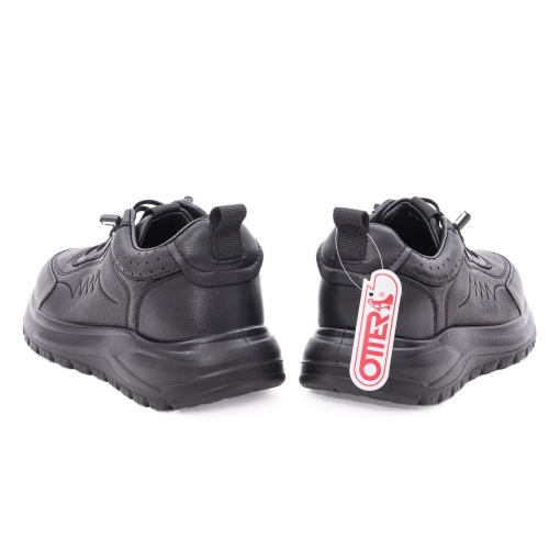 Pantofi barbati casual din piele mix, Otter 2D6103 01-Z, negru - Img 5