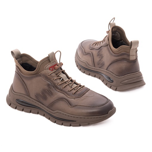 Pantofi barbati casual din piele naturala, Otter 1CJ30010B 40-N, maro kaki - Img 3
