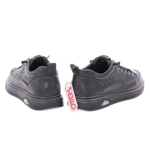 Pantofi barbati casual din piele naturala, Otter 2T6106 01-N, negru - Img 6