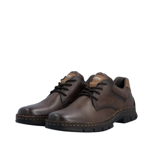 Pantofi barbati casual din piele naturala, Rieker 12213-25, maro - Img 3