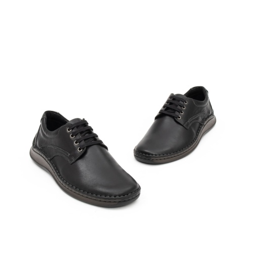 Pantofi barbati casual piele, LFX 918, negru - Img 2