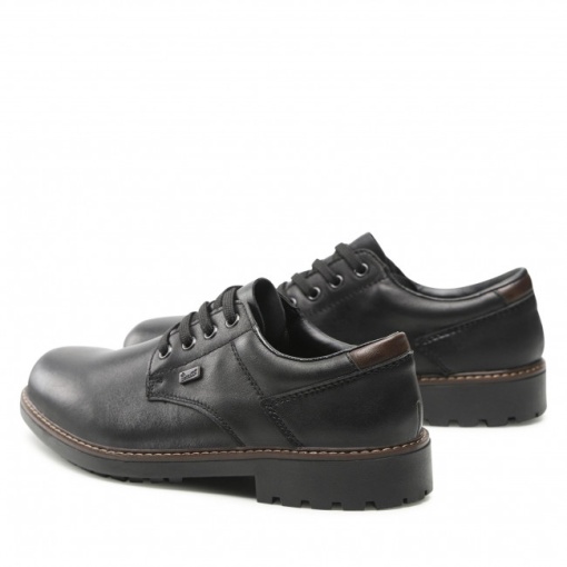 Pantofi barbati casual, piele naturala, F4611-00, negru - Img 4