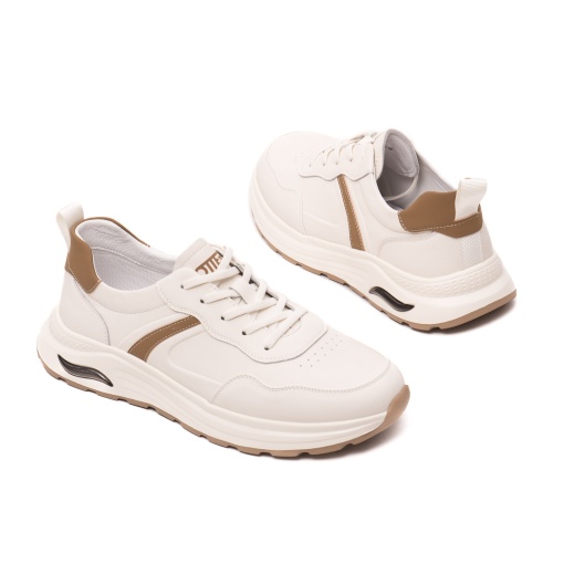 Pantofi barbati casual, piele naturala, V2V260001B-13, alb - Img 3