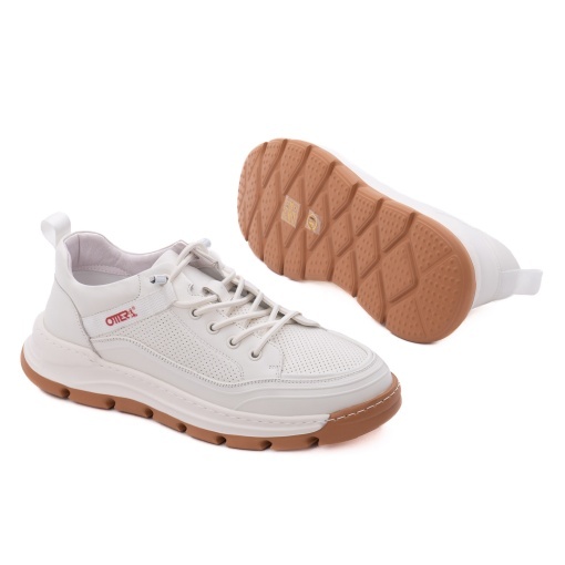 Pantofi barbati de vara din piele naturala, Otter 7CCJ80005A 13-N, alb - Img 4