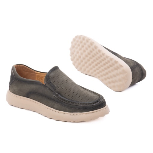 Pantofi barbati din piele naturala, Battisto Lascari SM-1, verde - Img 4