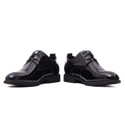Pantofi barbati din piele naturala lacuita, Otter, E6E640001 01-L, negru - Img 5