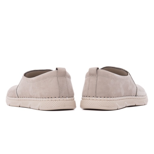 Pantofi barbati din piele naturala nabuc, Otter OT1822 50-2, gri deschis - Img 6