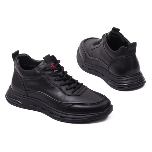 Pantofi barbati din piele naturala, Otter, 1E670019A 01-N, negru - Img 3