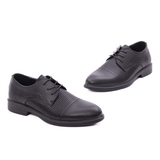 Pantofi barbati din piele naturala, Otter 28Z580015A 01-N, negru - Img 2