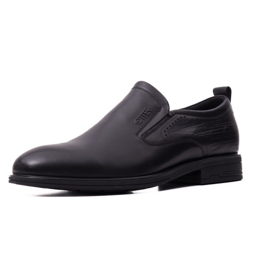 Pantofi barbati din piele naturala, Otter, E6E670003A 01-N, negru