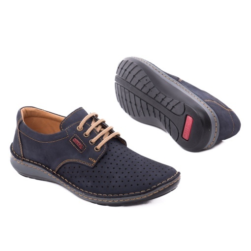 Pantofi barbati din piele naturala, Otter OT9554 42-2, bleumarin - Img 4