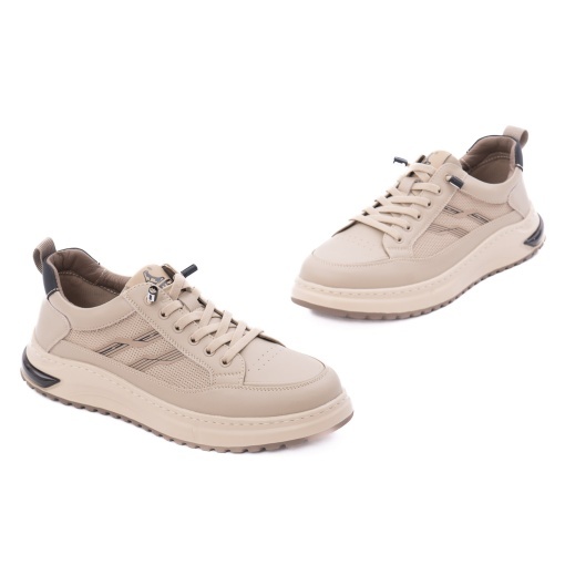 Pantofi barbati din piele naturala, Otter, V2V280008B 03-Z, bej - Img 2
