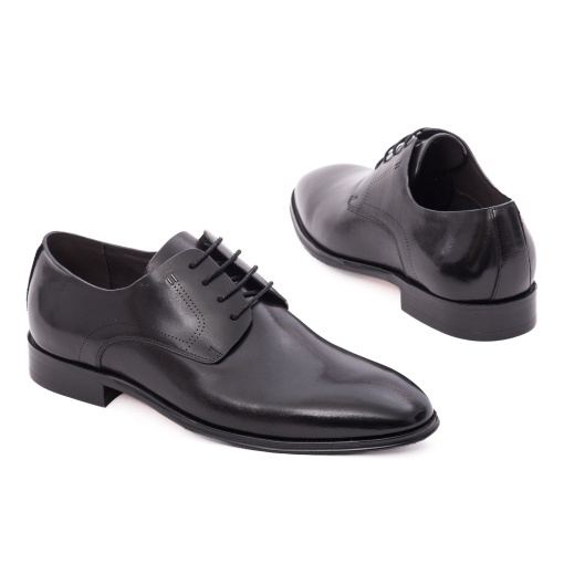 Pantofi barbati eleganti din piele naturala, Caribu 3MKD1-08-3A 01-N, negru - Img 3