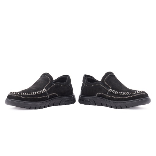 Pantofi barbati eleganti din piele naturala nabuc, Otter, 1E690017A 01-2, negru - Img 5
