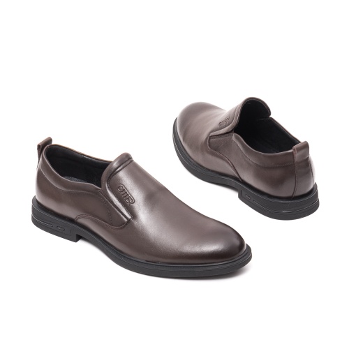 Pantofi barbati eleganti, piele naturala, E6E660001B-02, maro - Img 3