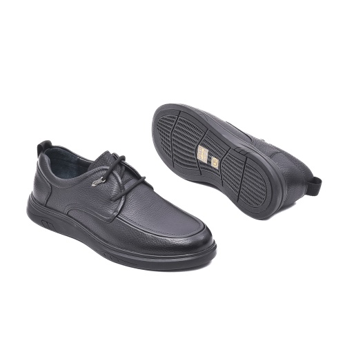 Pantofi barbati, piele naturala, E6E640009A 01-N, negru - Img 5
