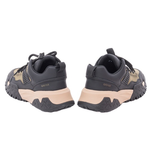 Pantofi barbati sport din piele naturala, Gryxx 1LN7-A 40-N, kaki - Img 5