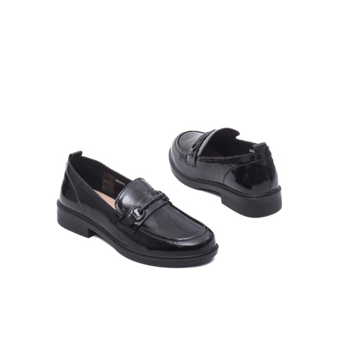 Pantofi casual piele lacuita cu toc mic X4X450017A 01-L - Img 6