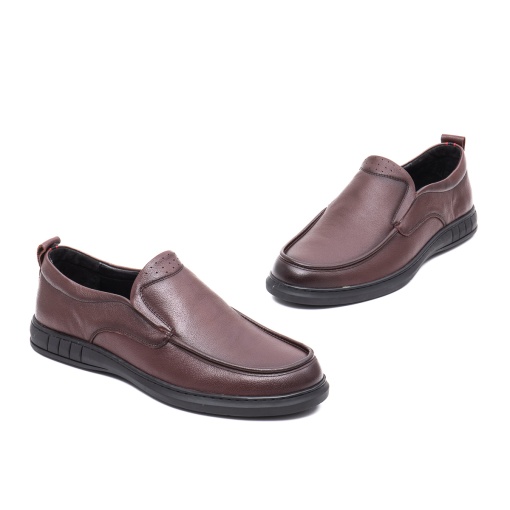 Pantofi casual, piele naturala, E6E600033B C4-N, maro - Img 2