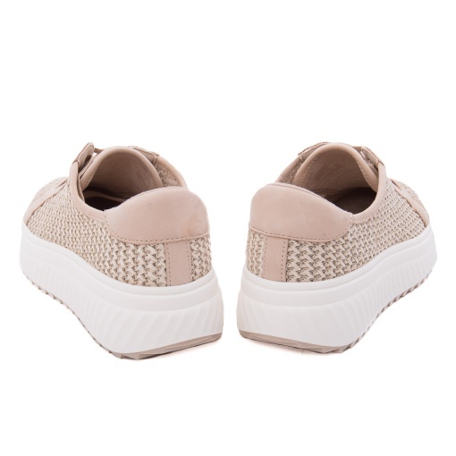 Pantofi dama casual din piele naturala, Caprice, 9-23710-46 408 BEIGE COMB, bej - Img 6