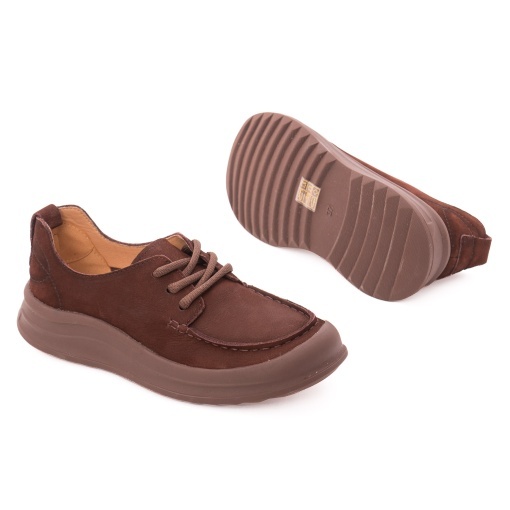 Pantofi dama casual din piele naturala, Feeling, 1083, maro - Img 4