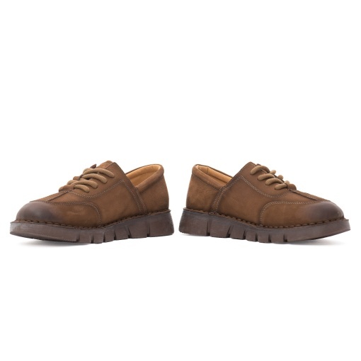 Pantofi dama casual din piele naturala, Feeling, 2388, maro kaki - Img 5